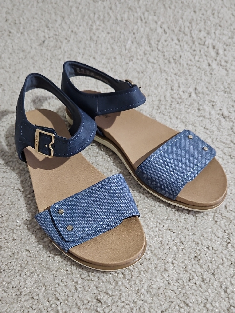 Women’s Navy Blue Open-Toe Ankle Strap Sandals